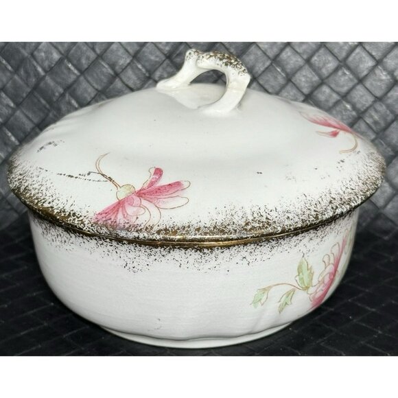 Antique Ironstone Transferware Soap Dish With Lid And Insert Mark Berlin German - Picture 3 of 10